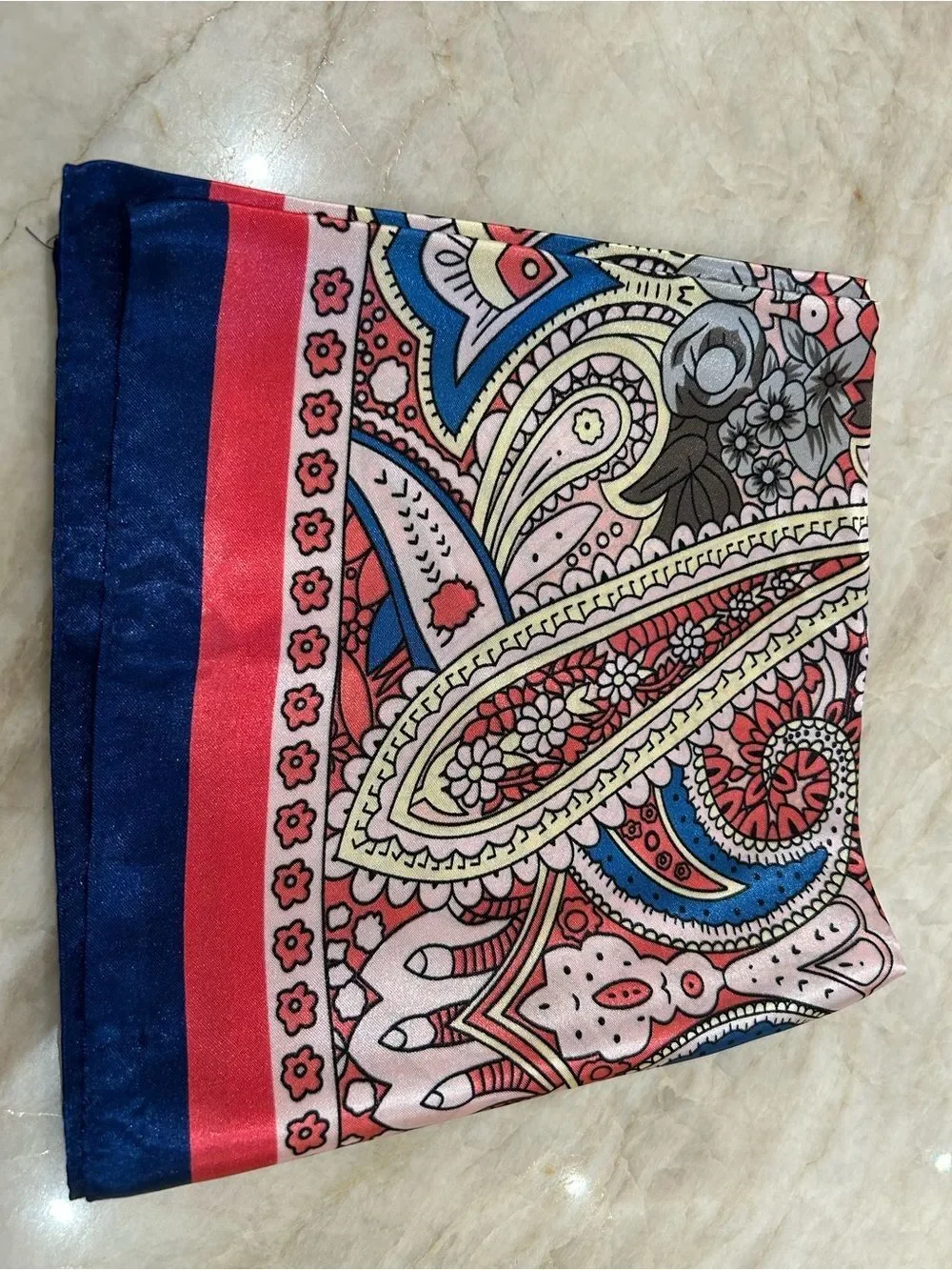 Pink Paisley scarf S137